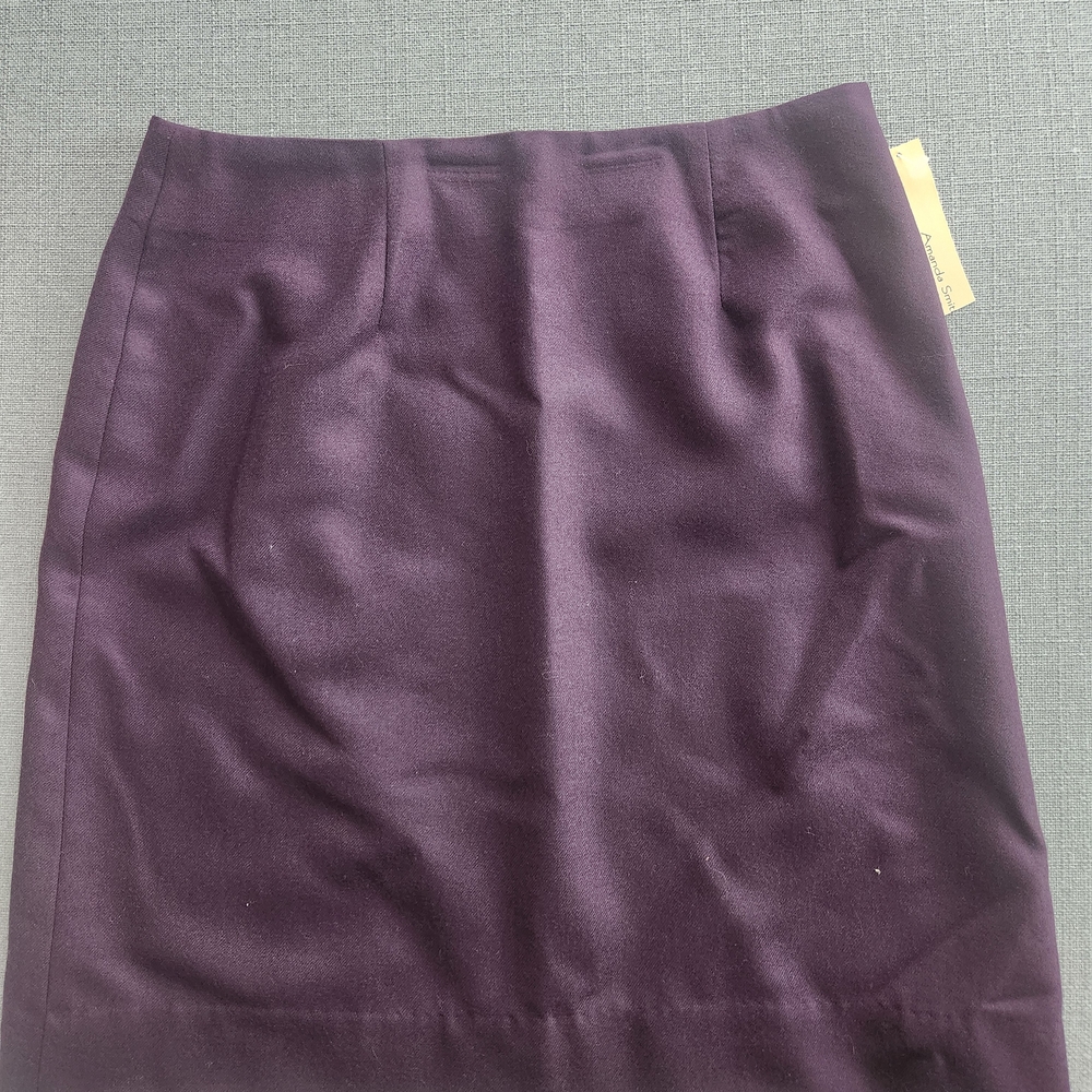 Amanda Smith Purple Wool Pencil Skirt